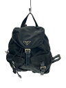【中古】PRADA◆リュック/ナイロン/BLK【バッグ】