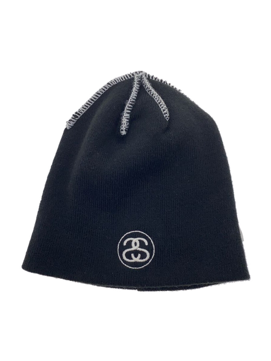 【中古】STUSSY◆ニットキャップ/ブラック/メンズ/1321215//【服飾雑貨他】