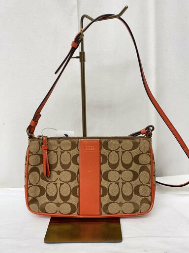 【中古】COACH◆シグネチャーショルダーバッグ/キャンバス/ORN/総柄/A06W-6338【バッグ】 【中古】COACH◆シグネチャーショルダーバッグ/キャンバス/ORN/総柄/A06W-6338【バッグ】