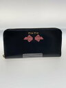 【中古】MIU MIU◆長財布/レザー/BLK/無地/レディース/5ML506//【服飾雑貨他】