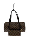 【中古】LOUIS VUITTON◆1)パピヨン30_ダミエ・エベヌ/PVC/BRW【バッグ】
