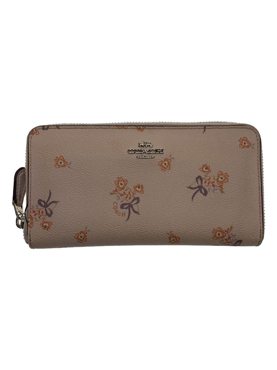 【中古】COACH◆長財布/PVC/PNK/花柄/レディース/29969【服飾雑貨他】
