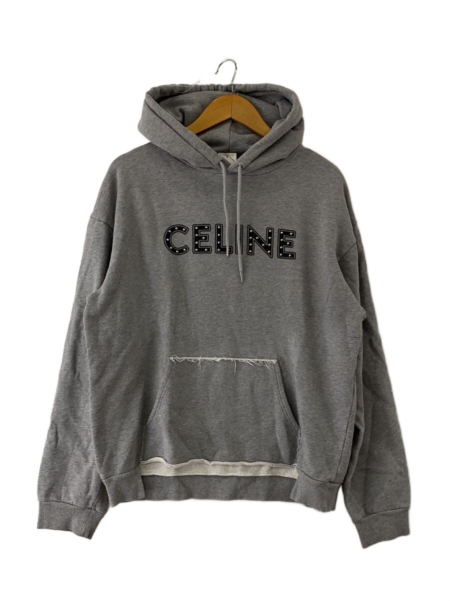 美品　セリーヌ　パーカー　カシミヤ　ロゴプリント　ベージュ　Sサイズ 美品 セリーヌ パーカー カシミヤ ロゴプリント ベージュ Sサイズ 美品