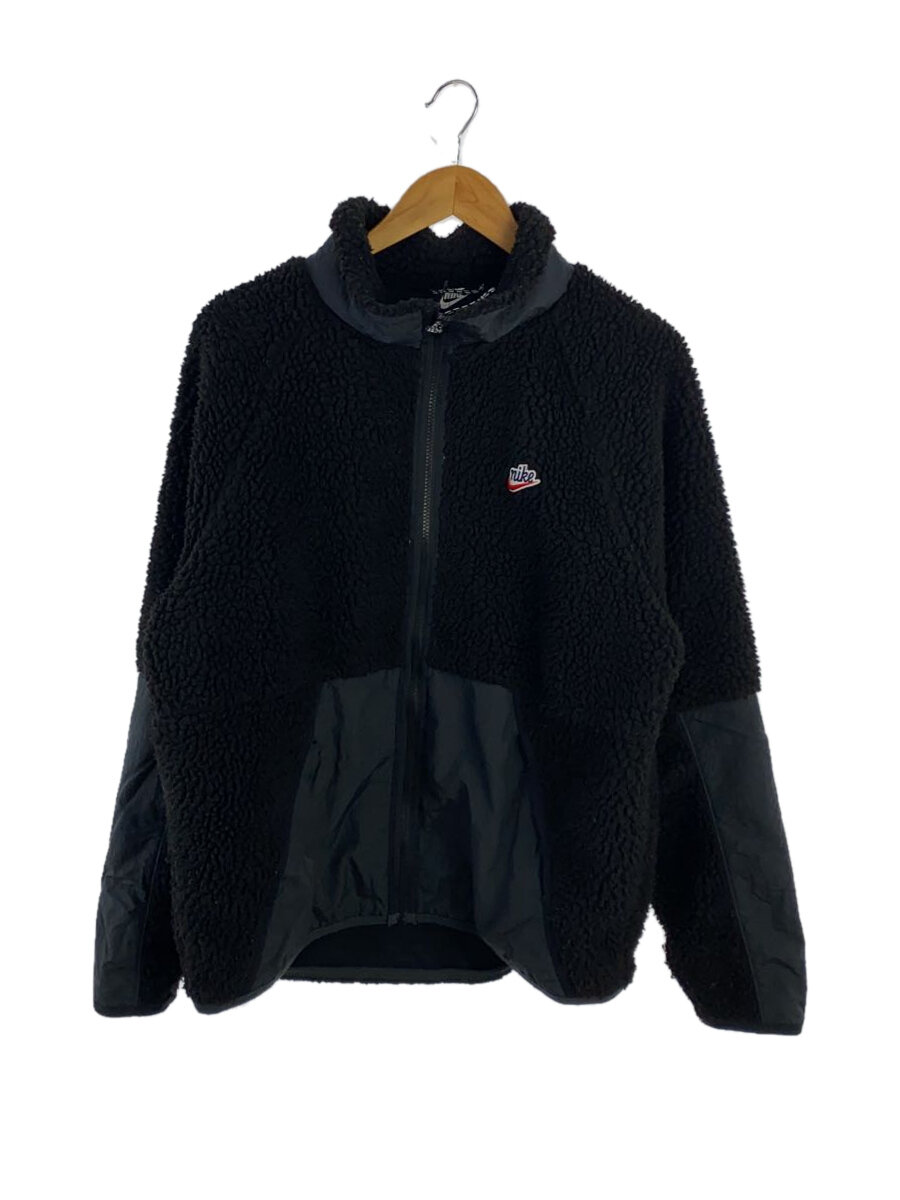 【中古】NIKE◆フリースジャケット/XL/ポリエステル/黒//無地/BV3722-010【メンズウェア】