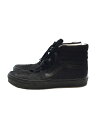 【中古】VANS◆ハイカットスニーカー/UK7.5/ブラック/ペイント/キャンバス【シューズ】