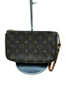 【中古】LOUIS VUITTON◆1)ポシェット・アクセソワール_モノグラム・キャンバス_BRW/PVC/BRW【バッグ】
