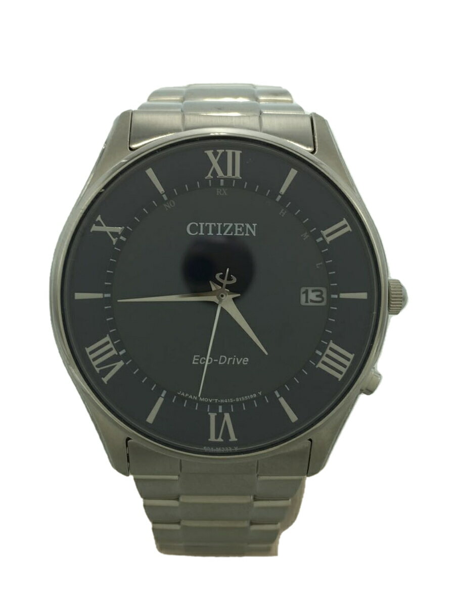 【中古】CITIZEN◆ソーラー腕時計/アナログ/NVY/SLV/H415-S112907【服飾雑貨他】