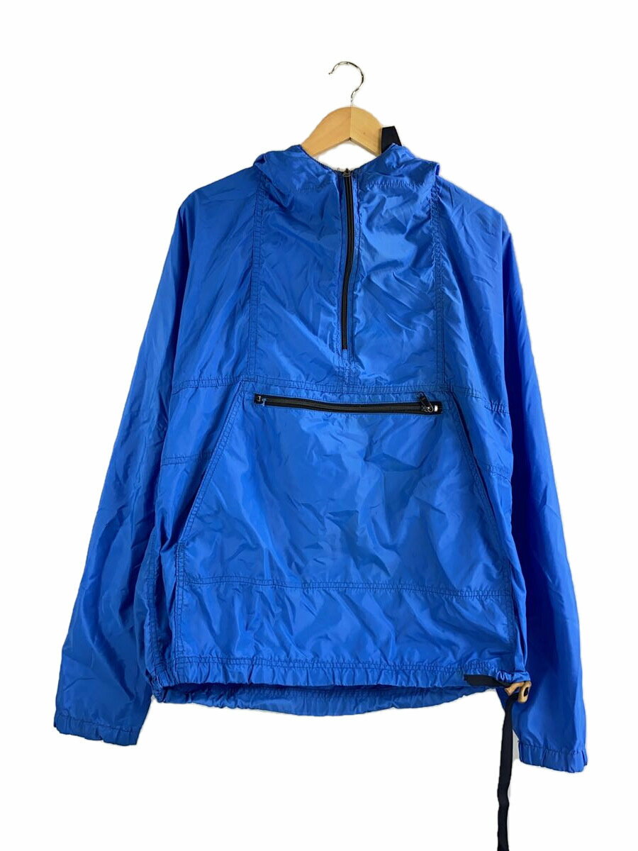 【中古】L.L.Bean◆ナイロンアノラック/ナイロンジャケット/M/BLU/無地【メンズウェア】