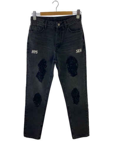 【中古】WIND AND SEA◆DAMAGED SKINNY DENIM PANTS/S/コットン/BLK/WDS-C-HYS-23-AP-Q1-06【メンズウェア】 【中古】WIND AND SEA◆DAMAGED SKINNY DENIM PANTS/S/コットン/BLK/WDS-C-HYS-23-AP-Q1-06【メンズウェア】