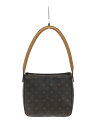 【中古】LOUIS VUITTON◆ルーピングMM_モノグラム_BRW/PVC/BRW【バッグ】