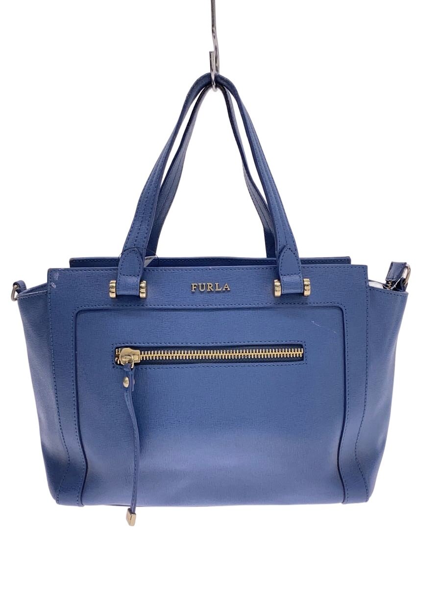Furla - 【中古】FURLA◆ショルダーバッグ/レザー/BLU【バッグ】