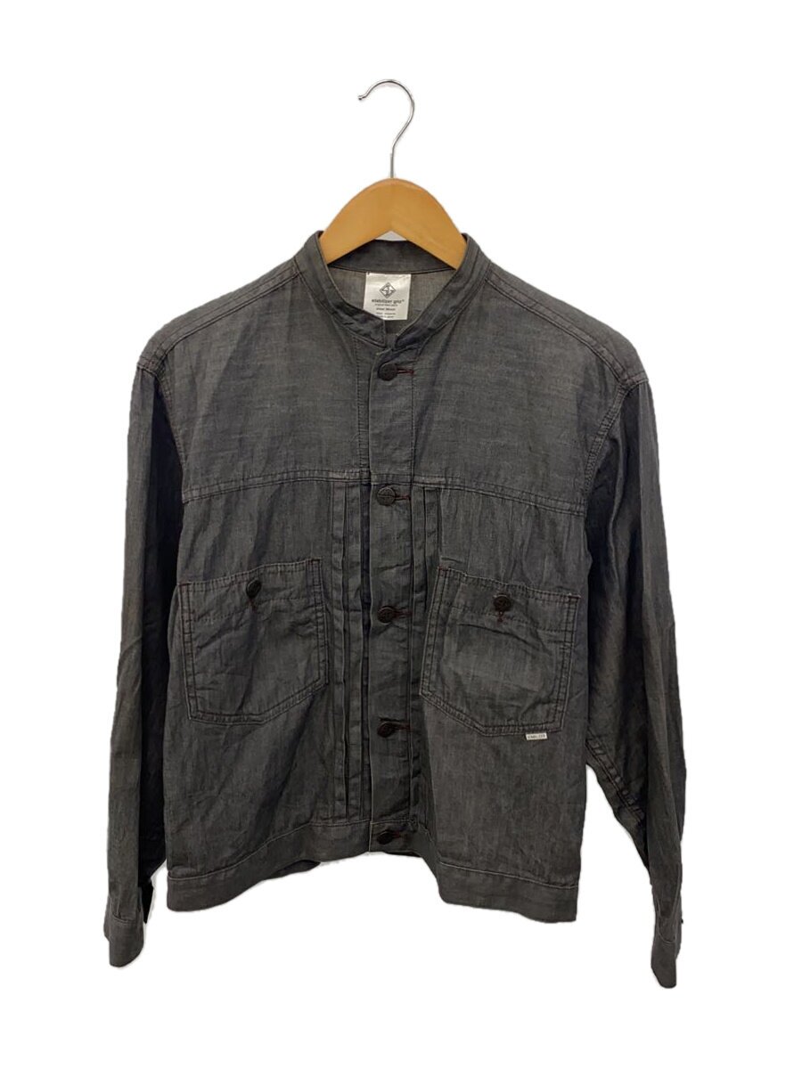 STABILIZER GNZ◆Stand Collor Jacket/ジャケット/38/コットン/グレー/無地/スタビライザージーンズ