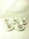 【中古】GOLDEN star China/カップ&ソーサー/5点セット/WHT/ゴールデンスターチャイナ【キッチン用品】