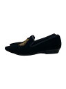 【中古】SAINT LAURENT◆フラットパンプス/38/BLK/ベロア/441237【シューズ】