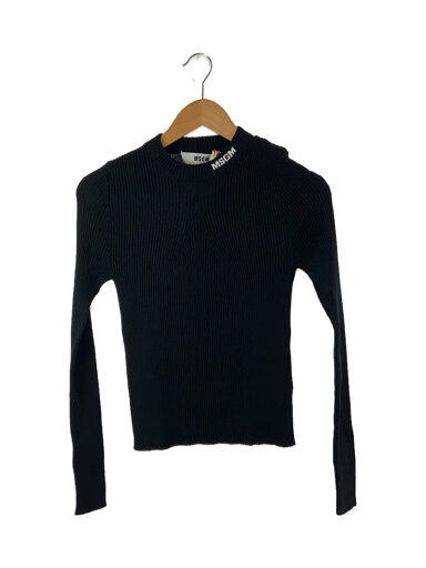 【中古】MSGM◆ニット・セーター(薄手)/M/レーヨン/BLK/3741mdm199【メンズウェア】 【中古】MSGM◆ニット・セーター(薄手)/M/レーヨン/BLK/3741mdm199【メンズウェア】