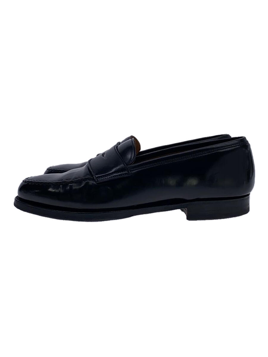 【中古】CROCKETT&JONES◆ローファー/UK8/BLK/レザー//【シューズ】
