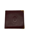 【中古】Cartier◆2つ折り財布/札入れ/レザー/BRD/無地/メンズ【服飾雑貨他】