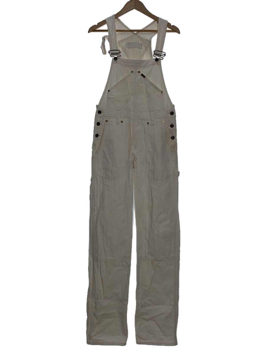 【中古】IRON HEART◆オーバーオール/30/コットン/WHT【メンズウェア】