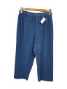 【中古】HOMME PLISSE ISSEY MIYAKE◆ボトム/1/ポリエステル/BLU/HP01JF146【メンズウェア】