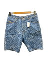【中古】DIESEL◆ショートパンツ/30/デニム/IDG/総柄【メンズウェア】(4)