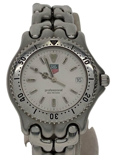 【中古】TAGHeuer◆セルデイト/クォーツ腕時計/アナログ/WHT/シルバー/SS/S90.813-1【服飾雑貨他】 【中古】TAGHeuer◆セルデイト/クォーツ腕時計/アナログ/WHT/シルバー/SS/S90.813-1【服飾雑貨他】