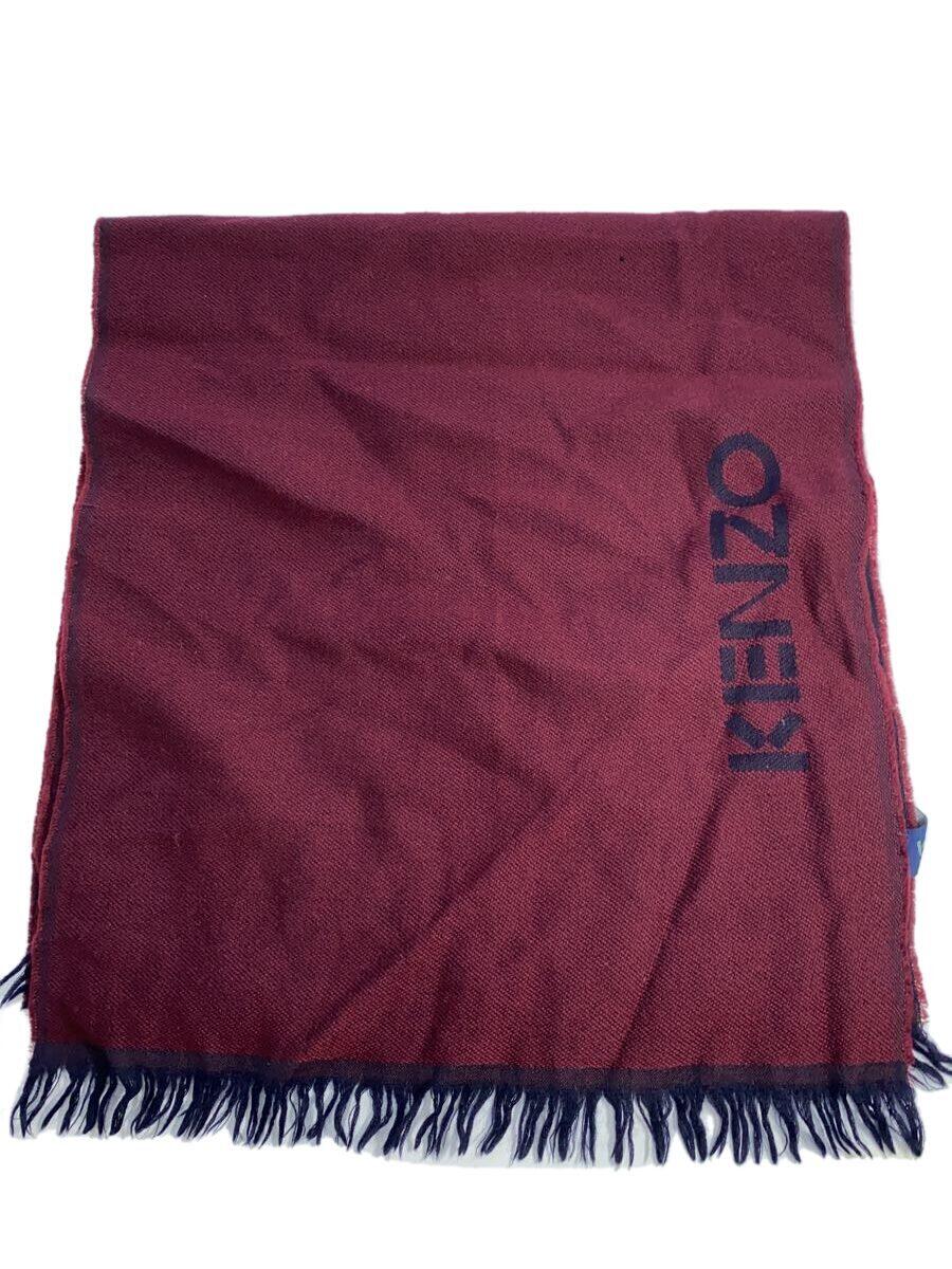 【中古】KENZO◆マフラー/ウール/BRD/