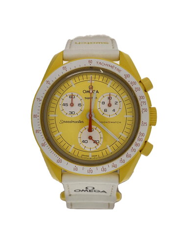 【中古】OMEGA◆スピードマスター ムーンスウォッチ/アナログ/YLW/WHT/SO33J100/×SWATCH【服飾雑貨他】 【中古】OMEGA◆スピードマスター ムーンスウォッチ/アナログ/YLW/WHT/SO33J100/×SWATCH【服飾雑貨他】