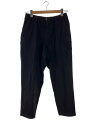 【中古】MARNI◆トロピカルウール/イージーパンツ/ボトム/48/ウール/BLK/ブラック/黒//【メンズウェア】