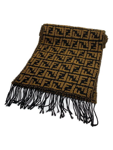 【中古】FENDI◆ズッカ柄/マフラー/アクリル/BRW/総柄/レディース/ほつれ有【服飾雑貨他】 【中古】FENDI◆ズッカ柄/マフラー/アクリル/BRW/総柄/レディース/ほつれ有【服飾雑貨他】