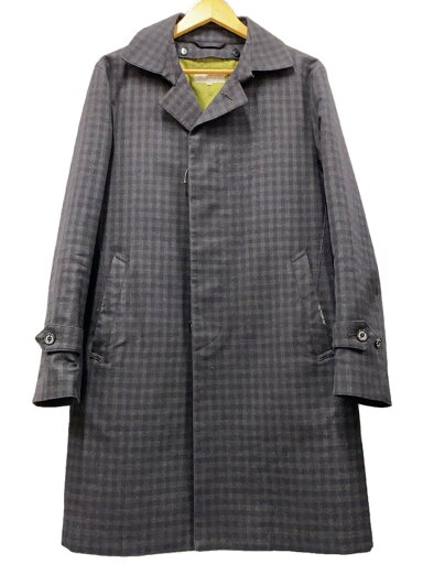 【中古】MACKINTOSH PHILOSOPHY◆ステンカラーコート/ライナー付/40/ウール/グレー/ネイビー/チェック/H1C15-621-29【メンズウェア】 【中古】MACKINTOSH PHILOSOPHY◆ステンカラーコート/ライナー付/40/ウール/グレー/ネイビー/チェック/H1C15-621-29【メンズウェア】