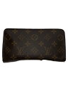 【中古】LOUIS VUITTON◆ポルト・モネ・ジップ_モノグラム・キャンバス_BRW/PVC/BRW/メンズ【服飾雑貨他】(4)