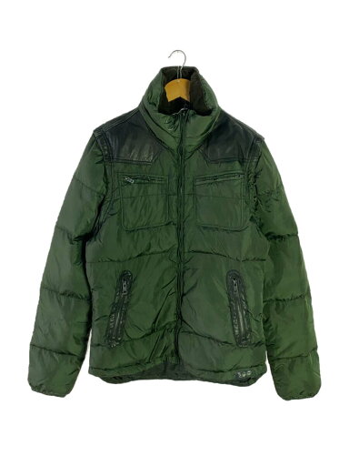 【中古】DIESEL◆ダウンジャケット/L/ナイロン/GRN/無地/シミ有//【メンズウェア】 【中古】DIESEL◆ダウンジャケット/L/ナイロン/GRN/無地/シミ有//【メンズウェア】