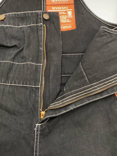 【中古】UNIVERSAL OVERALL◆オーバーオール/FREE/コットン/BLK/ヘリンボーン/U312877TP【メンズウェア】