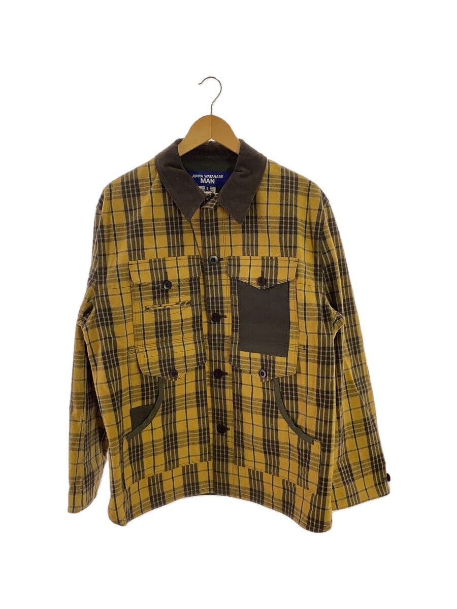 JUNYA WATANABE COMME des GARCONS MAN◆24AW/Plaid-Patterned Jacket/S/コットン/YLW/チェック/WN-J008