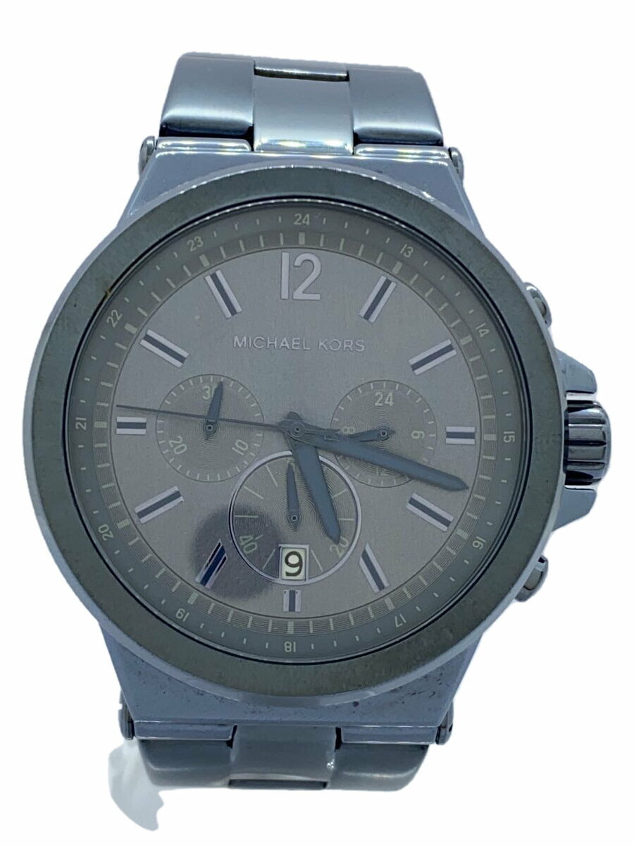 【中古】MICHAEL KORS◆クォーツ腕時計/アナログ/ステンレス/BLU/BLU/MK-8655【服飾雑貨他】