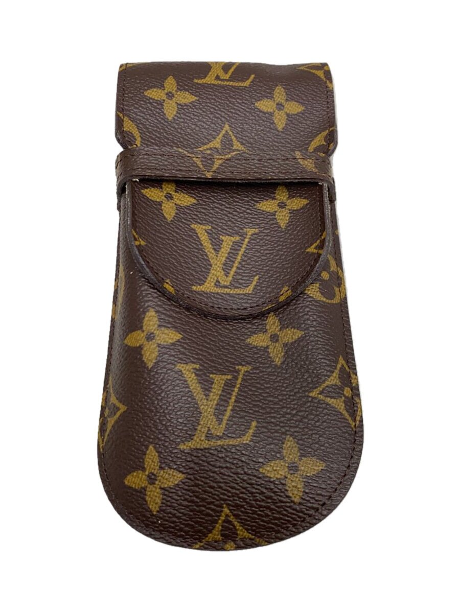 【中古】LOUIS VUITTON◆エテュイ・リュネット・ラバ_モノグラム・キャンバス_BRW/PVC/BRW/メンズ【服飾雑貨他】