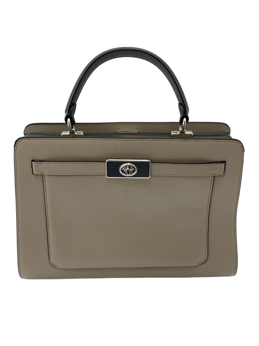 COACH - 【中古】COACH◆ハンドバッグ/レザー/GRY/C8210【バッグ】