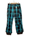 【中古】BURTON◆ウェアー/--/BLU/チェック/バートン/パンツ/アウトドア/スキー/スノボ/ブルー【スポーツ】