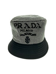 【中古】PRADA◆バケットハット/XL/ナイロン/SLV/メンズ/2HC137 2D0S【服飾雑貨他】