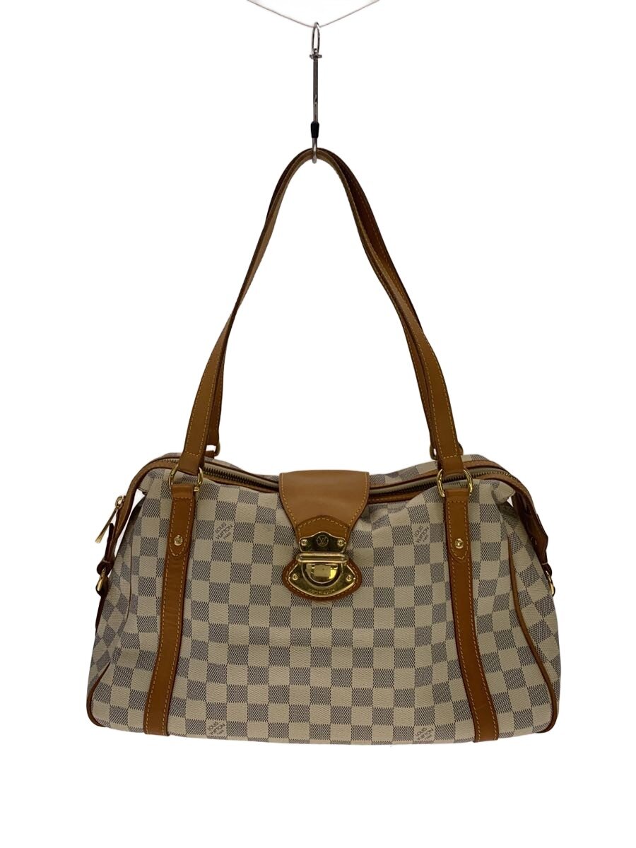 【中古】LOUIS VUITTON◆ストレーザPM_ダミエ アズール/PVC/WHT/総柄【バッグ】