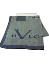【中古】BVLGARI◆マフラー/ウール/BLU/メンズ【服飾雑貨他】