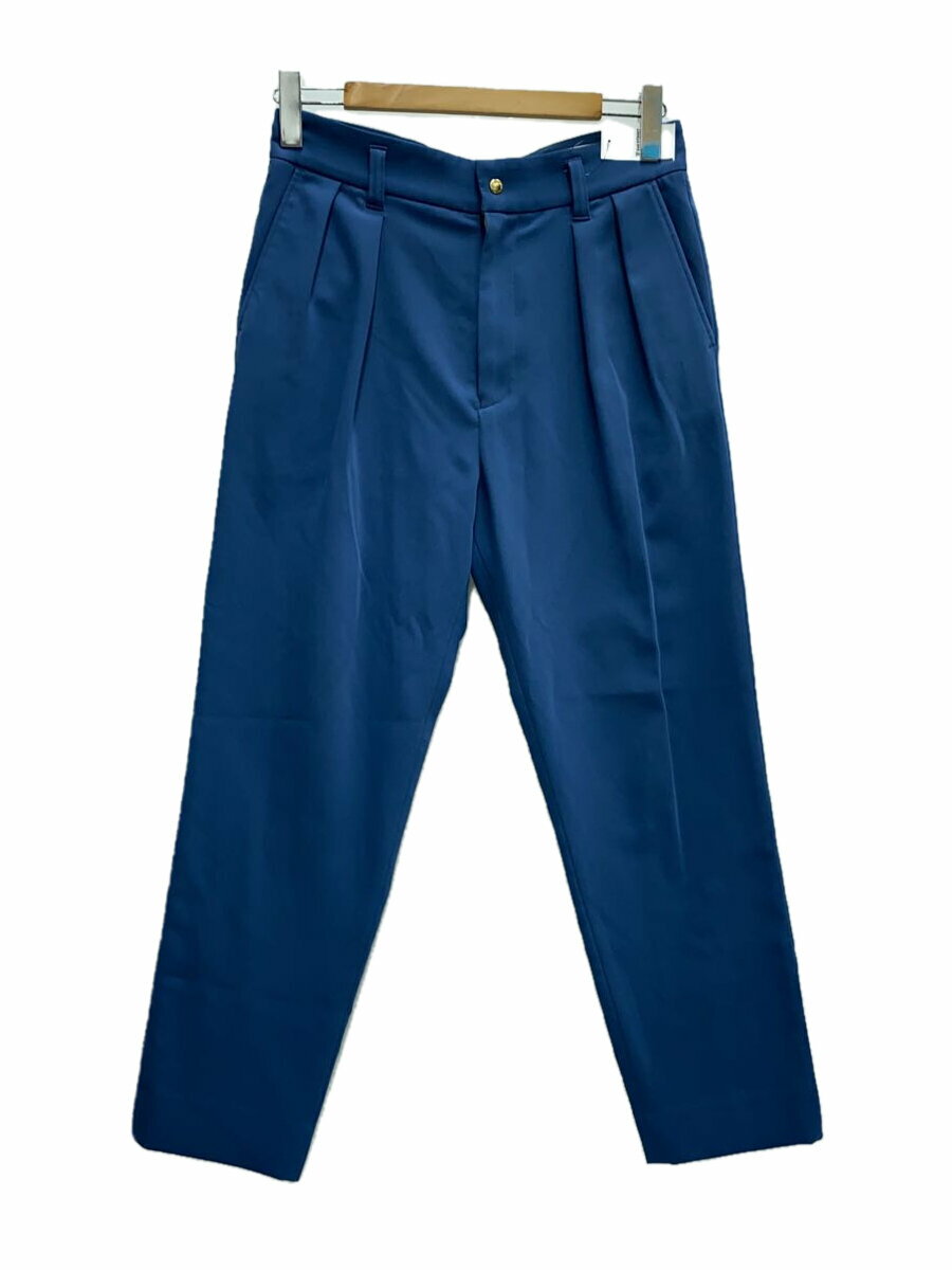 【中古】CULLNI◆22SS/STUDIOUS別注/2タックスラックス/1/ポリエステル/BLU/22-SS-058【メンズウェア】