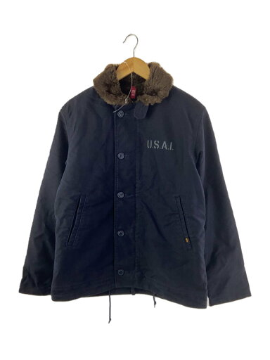 【中古】ALPHA INDUSTRIES◆N-1/デッキジャケット/L/コットン/NVY//【メンズウェア】 【中古】ALPHA INDUSTRIES◆N-1/デッキジャケット/L/コットン/NVY//【メンズウェア】