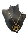 【中古】ANNA SUI◆リボンネックレス/メッキ/GLD/トップ有/レディース//【服飾雑貨他】