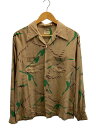 【中古】PILGRIM◆長袖シャツ/15.5/レーヨン/BEG/総柄【メンズウェア】(4)