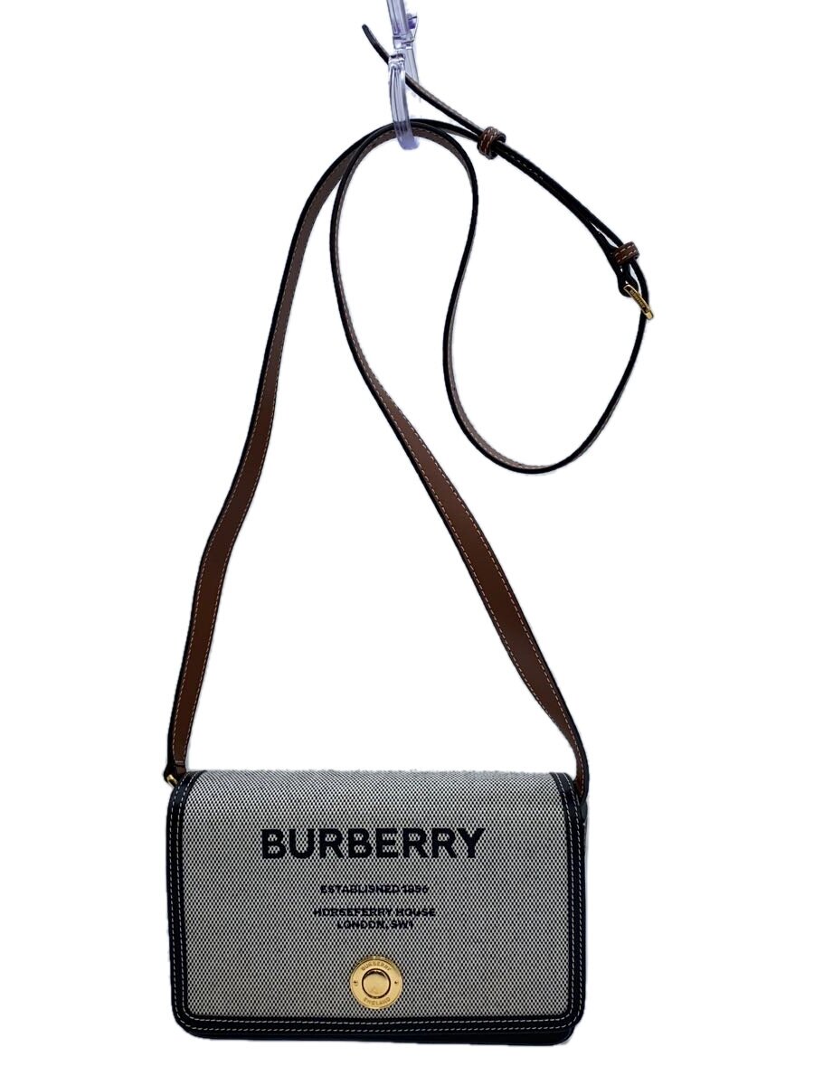 BURBERRY - 【中古】BURBERRY◆New Hampshire Crossbody/キャンバスショルダーバッグ/金具キズ有/8053311【バッグ】
