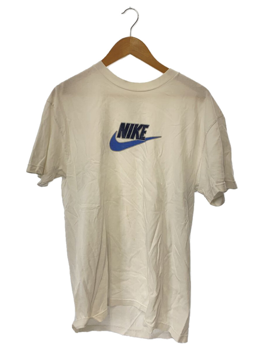 【中古】NIKE◆90S-00S/USA製/タグ/Tシャツ/M/コットン/WHT/無地【メンズウェア】