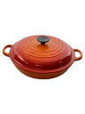 【中古】LE CREUSET◆鍋/サイズ:26cm/ORN【キッチン用品】