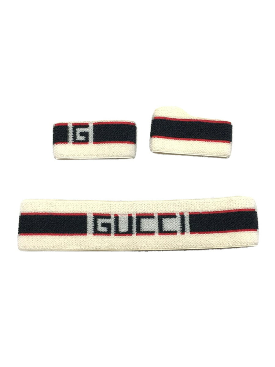 【中古】GUCCI◆ヘアバンド/リストバンドセット/--/BEG/レディース【服飾雑貨他】