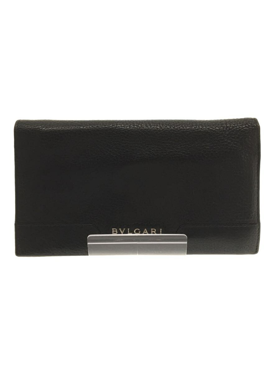 【中古】BVLGARI◆長財布/レザー/BLK/メンズ【服飾雑貨他】